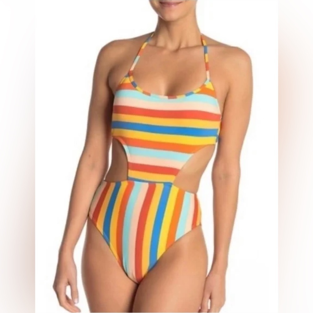 Bikini Lab multi-colored Striped bathing suit